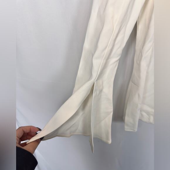 Ramy Brook Allie Lace-up Long-Sleeve Top White Size 2 - Picture 4 of 10